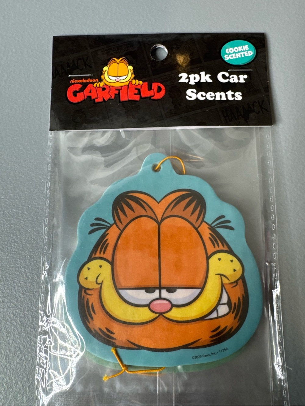 Garfield Cookie-Scented 2pk Car Scents - Turquoise & Orange air freshener